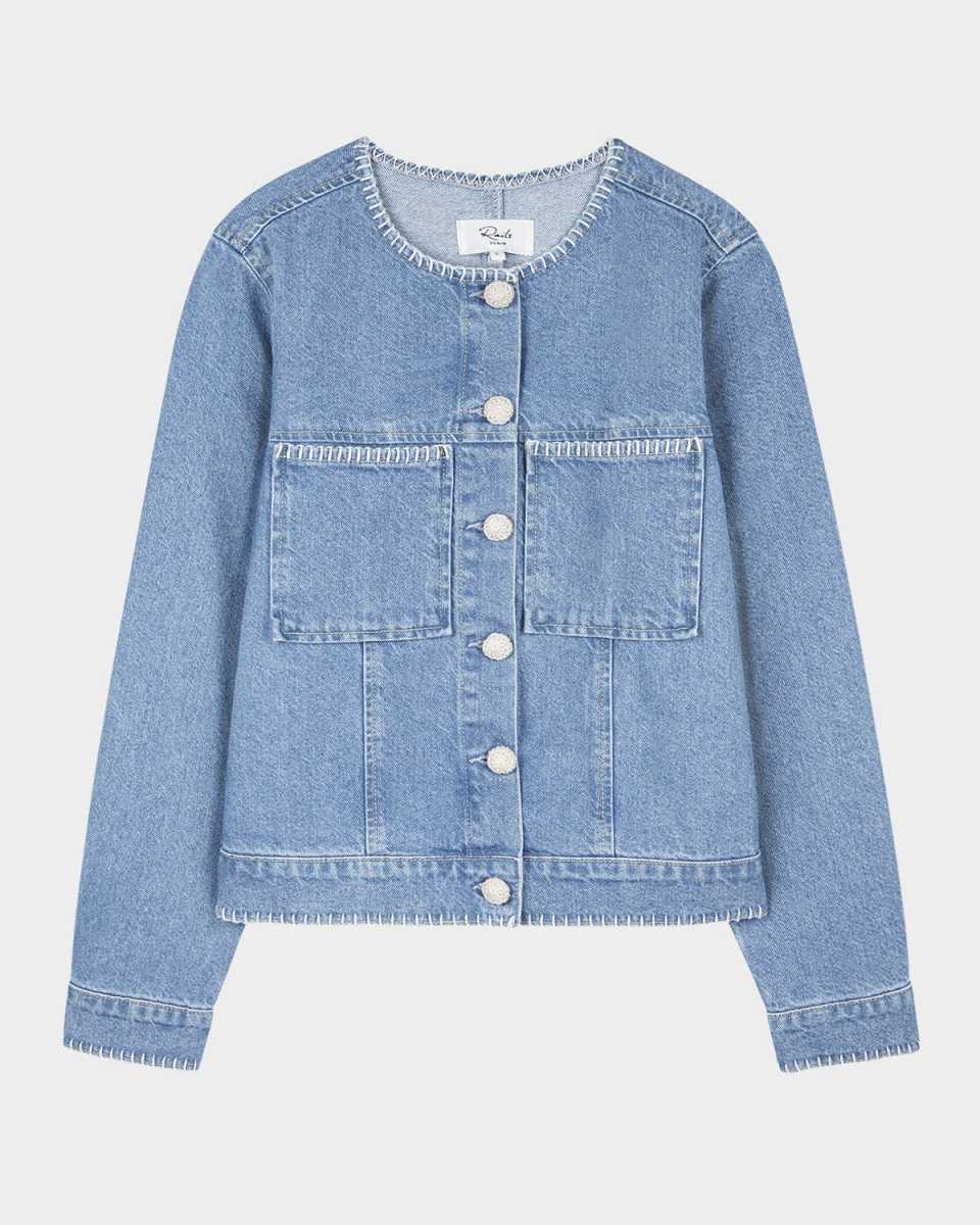 Lido Blanket Stitch Denim Jacket